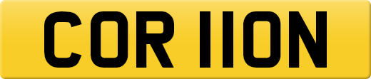 COR 110N private number plate